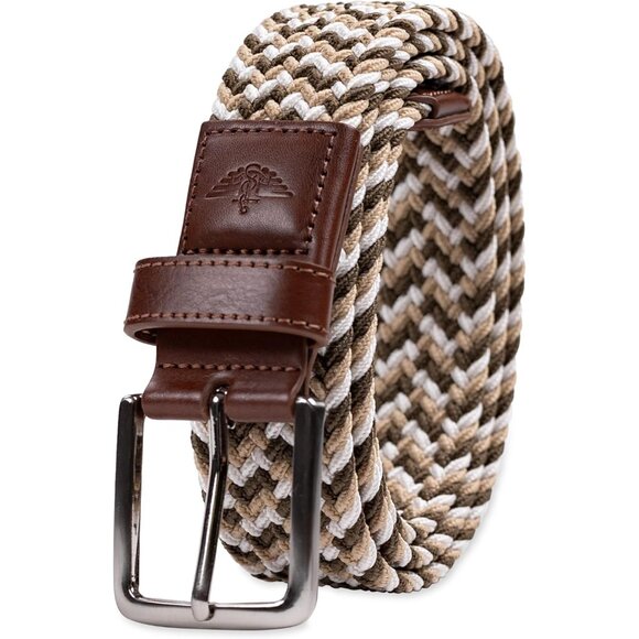 mens Casual Everyday Braided Fabric Fully Adjustable Web Belt
